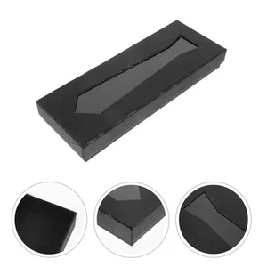 Soporte de caja de corbata de piel de serpiente negro para organizador de armario - Imagen 1 de 12