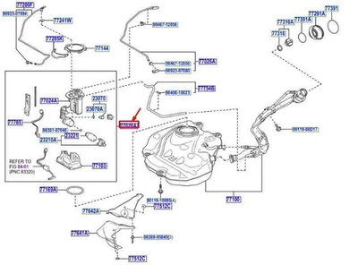 TOYOTA Corolla Cross Kraftstoffansaugung mit Pumpe/Messrohrbaugruppe 7702076040 - Image 1 of 2