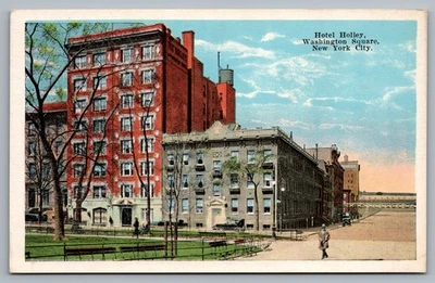Postcard Hotel Holley, Washington Square, New York City Unposted - Image 1 of 2