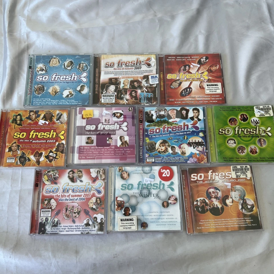 So Fresh CDs Lote a Granel x10 Country Pop Rock Dance R&B 00s Compilação de Música Mista - Imagem 1 de 4