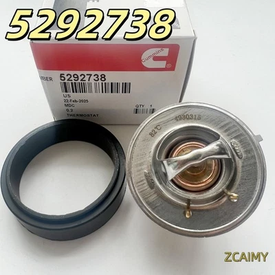 Termostato Cummins 5292738 180 grados 54 mm Rep 3972071 se adapta a 5,9 L BS3 ISB ISL QSB Foto 1 de 4