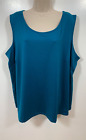 Maggie Barnes for Catherines Womens Top Size 3X Dark Teal Tank Career
