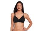 Ralph Lauren Beach Club Solids Double Strap Twist Bikini Top, Black, 10 New