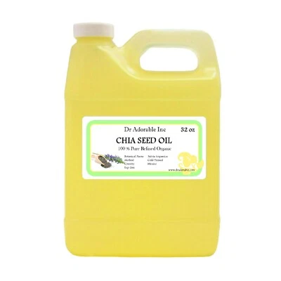 DR. ADORABLE CHIA SEED OIL ORGANIC 100 % PURE COLD PRESSED 2 oz 4 oz-UP TO 1 GALLON FREE SHIP