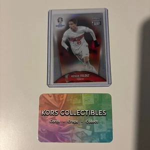 Turkiye KENAN YILDIZ /99 2024 TOPPS CHROME EURO NUMBERED NATIONAL DEBUT JUVENTUS - Picture 1 of 2