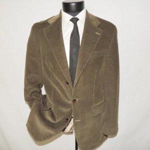 Vintage Men's Suit Corduroy Notch Lapel Single Breasted Casual Business Active - Picture 1 of 13