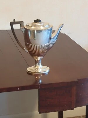 Antigua cafetera plateada ¡125 años! William Hutton & Sons C1900 Foto 1 de 4