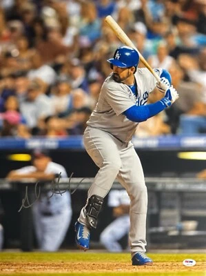 Фотография с автографом Адриана Гонсалеса 16x20 Los Angeles Dodgers PSA 6A53799 - Изображение 1 из 2