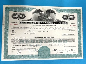 National Steel Corporation Aktienzertifikat - Bild 1 von 2