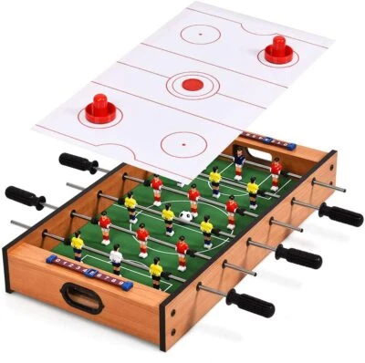 2 in 1 Multi- Spieltisch Mini Kickertisch Hockeytisch Fußballtisch Game Tisch - Bild 1 von 4