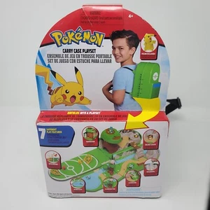 Pokemon Carry Case Playset Wicked Cool Toys Foldable Backpack with Pikachu Toy - Picture 1 of 8