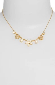 Collana mini bouquet Kate Spade New York oro 12k nuova senza etichette - Foto 1 di 4