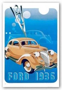 Ford, 1936 V8 impresión artística 31x22 - Imagen 1 de 1