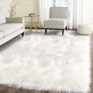Fluffy Rugs Large Shaggy Rug Bedroom Living Room Anti Slip Soft Carpet Floor Mat - Picture 1 of 77