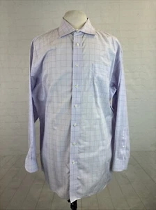 Jos. A. Bank Men’s Dress Shirt 18 35 Purple Plaid Cotton Big & Tall $148 - Picture 1 of 10