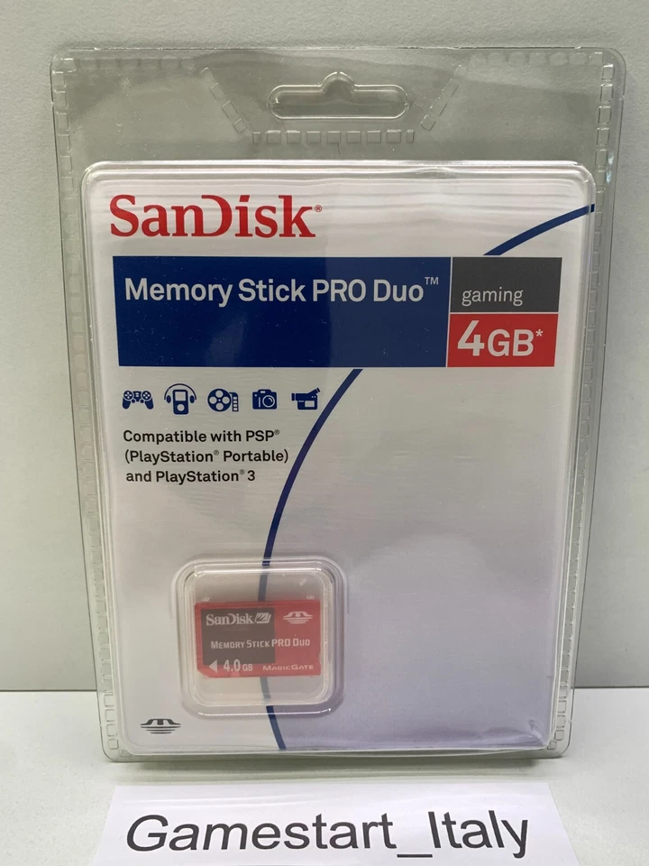 4gb Memory Stick Pro Duo MagicGate SANDISK (PSP) NUOVO