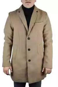 Cappotto Uomo Elegante Cammello Giaccone Trench Beige Soprabito slim fit xl xxl - Foto 1 di 7