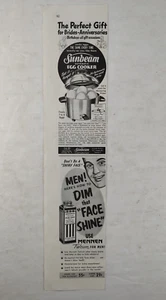 Sunbeam - Mennen Talc 1951 Print Ads ~ Small Mid-Century Double Ad - Picture 1 of 7