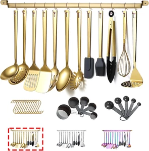 Juego de Utensilios de Cocina Dorado, Juego de Utensilios de Cocina de 37 Piezas de Acero Inoxidable con - Imagen 1 de 8