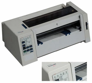 A4 Imprimante à Aiguille Point Lexmark 2380 Plus Parallèle Windows 7 Que Oki ML - Photo 1/1