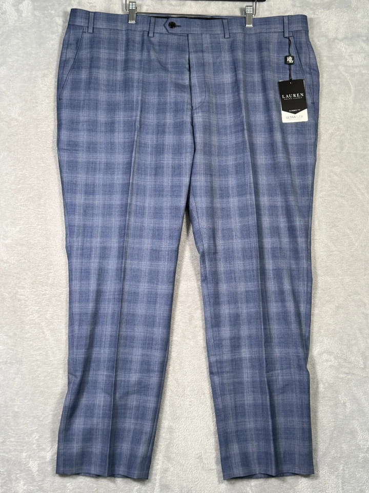lauren ralph lauren Mens Pants EDDWPALZ0929 Edgewood Blue Wool 44x30