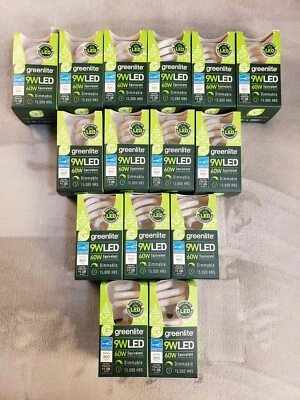 Greenlite 9W LED  60W Dimmable 15k Hours 800 Lumens A19  - Image 1 of 4