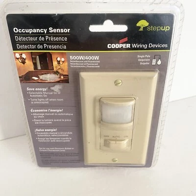 Cooper Wide Angle Wall Motion Sensing Switch beige 150•Wide Detention Zone.6105N - Imagem 1 de 4