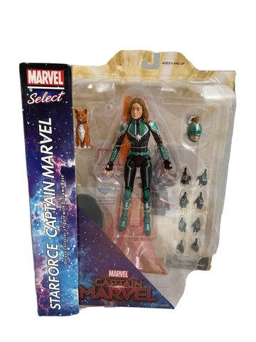 Marvel Select Captain Marvel [Starforce] Uniform Version Action Figure with Cat Cover