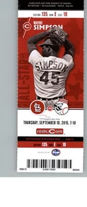 St. Louis Cardinals vs Cincinnati Reds 9/10/2015 Full Ticket - Wayne Simpson - Picture 1 of 2