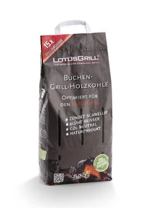 LotusGrill Buchen-Holzkohle 2,5 kg Speziell entwickelt raucharmen Holzkohlegrill - Bild 1 von 1