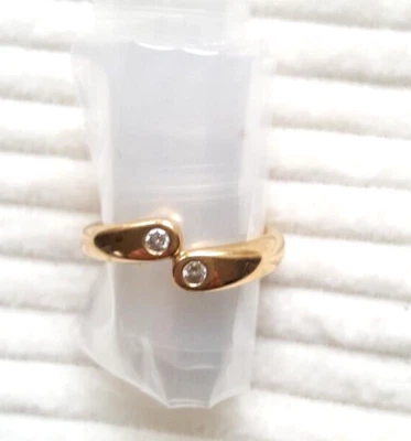 Ring mit 2 Diamanten, Gold 585 /Gr. 54 fast neu - Bild 1 von 3