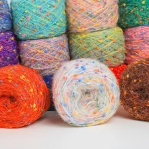  50g/ball 2 Balls Mohair Blend Yarn Thread for Knitting Crocheting DIY Materials - Picture 1 of 22