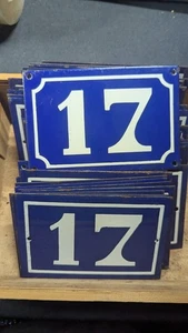 Genuine Early 20th Century French Enamel House Number Sign READ DESCRIPTION - Picture 1 of 5