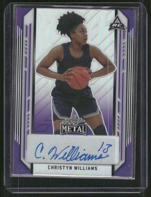 CHRISTYN WILLIAMS 2021-22 LEAF METAL PURPLE CRYSTAL ICE AUTO AUTOGRAPH #D 30/30 - Image 1 of 2