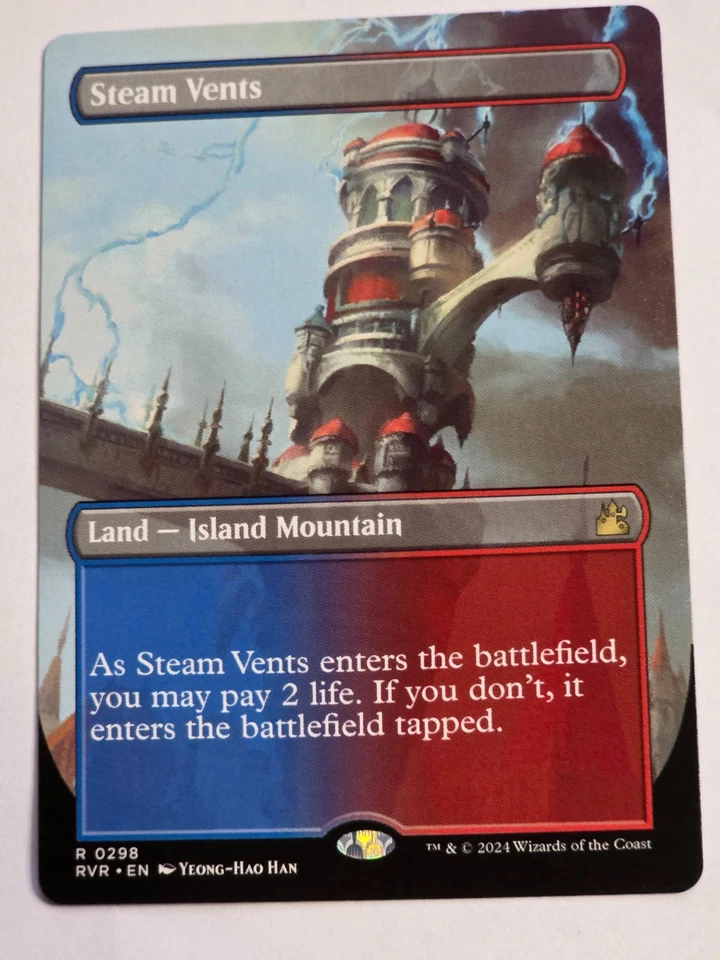 MTG - Steam Vents Borderless - Ravnica Remastered - Image 1 of 1