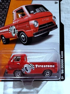 Matchbox MBX Adventure City 66 Dodge A100 Firestone Tires #16 Red  - Picture 1 of 7