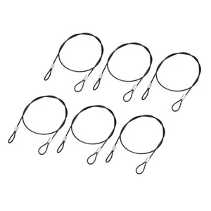 6 Stück Sicherheitskabelschlösser, Edelstahl Sicherheitsdrahtseile mit Doppelklo... - Bild 1 von 6