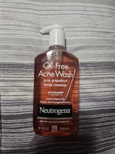 Neutrogena Oil-Free Acne Wash Pink Grapefruit Facial Cleanser Microclear 9.1 Oz - Picture 1 of 5
