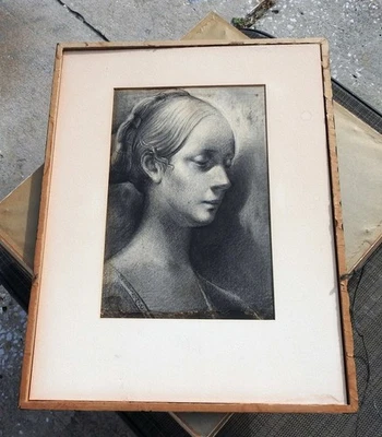 Increíble y complejo dibujo a lápiz de 100 años 12 X 9 pulgadas necesita ser enmarcado Foto 1 de 4