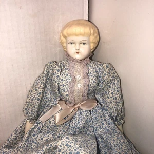 Emma Tudor Porzellan Kopf Puppe 1973 Antik Reproduktion 14 Zoll - Bild 1 von 8