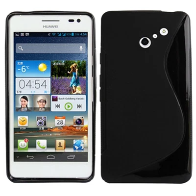 Custodia in TPU Nero S-Line per Huawei Ascend D2 - Immagine 1 di 4