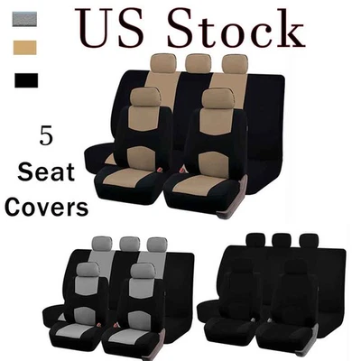For Kia Soul Cloth Full Set Car Seat Covers 5 Seats Front Rear Cover Protector Foto 1 de 4