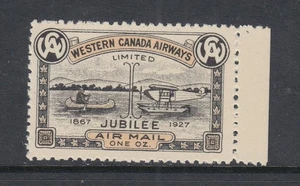 CANADA SEMI OFFICIAL AIRMAIL CL 41 WESTERN CANADA AIRWAYS NH FINGERPRINT - Picture 1 of 1