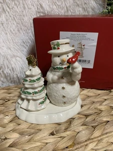 Neu im Karton Lenox Happy Holly Days Schneemann & Baum Salz & Pfefferstreuer Set - Bild 1 von 1