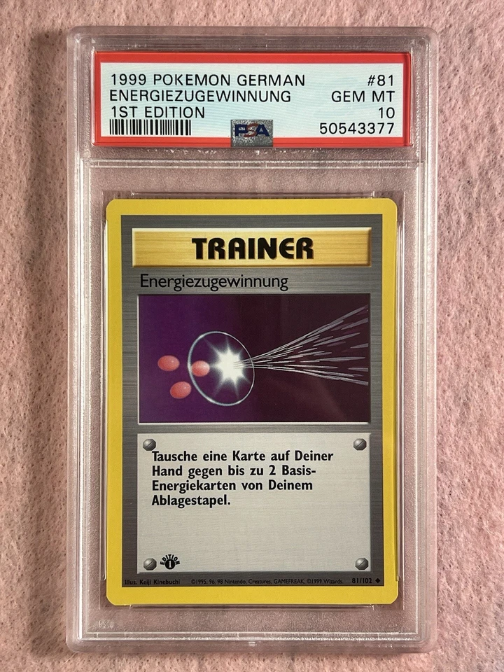 ENERGIEZUGEWINNUNG 81 Energy Revival 1st Edition 1999 Base Set Pokemon German - Image 1 of 2