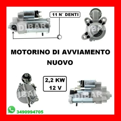 MOTORINO AVVIAMENTO NUOVO FORD FOCUS II TURNIER DAL 2004 KW100 CV136 G6DA G6DB - Immagine 1 di 2