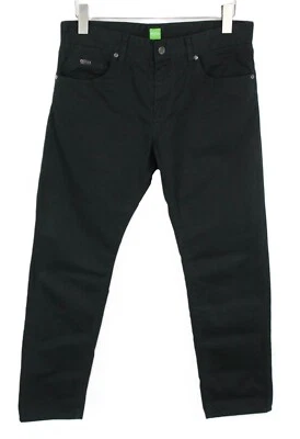 Hugo Boss C-Maine1-10 Regular Fit Vaqueros Hombres W32/L30 Recto Negro Zip Fly - Imagen 1 de 4