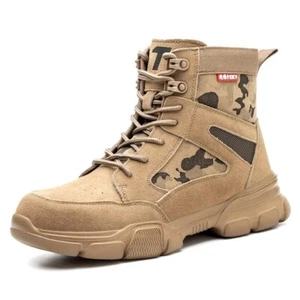 Chaussures de Sécurité de Travail pour Hommes - Bottes Militaires Extérieures - Photo 1/13