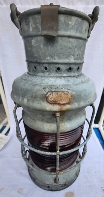 A Ward Hendrickson Linterna Marina Cabeza de Mástil Barco Luz Lámpara Náutica Galvanizada Foto 1 de 4