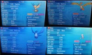 Pokemon X Y ORAS Guide 6IV event Hidden Ability HA Zapdos, Moltres, Articuno,Mew - Picture 1 of 1